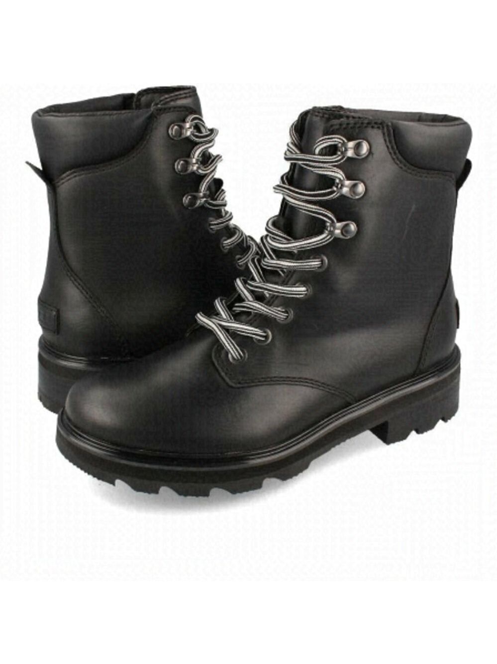 Sorel BNWT "Lennox" black leather lace up boot sz 8 NEW waterproof